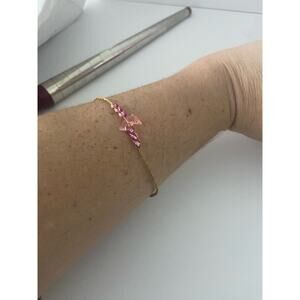 pink dolphin hemp bracelet anklet